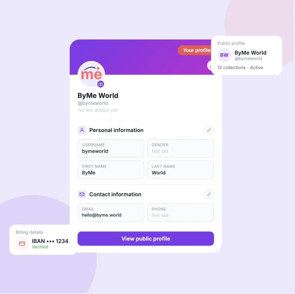 How to set up yout profile
