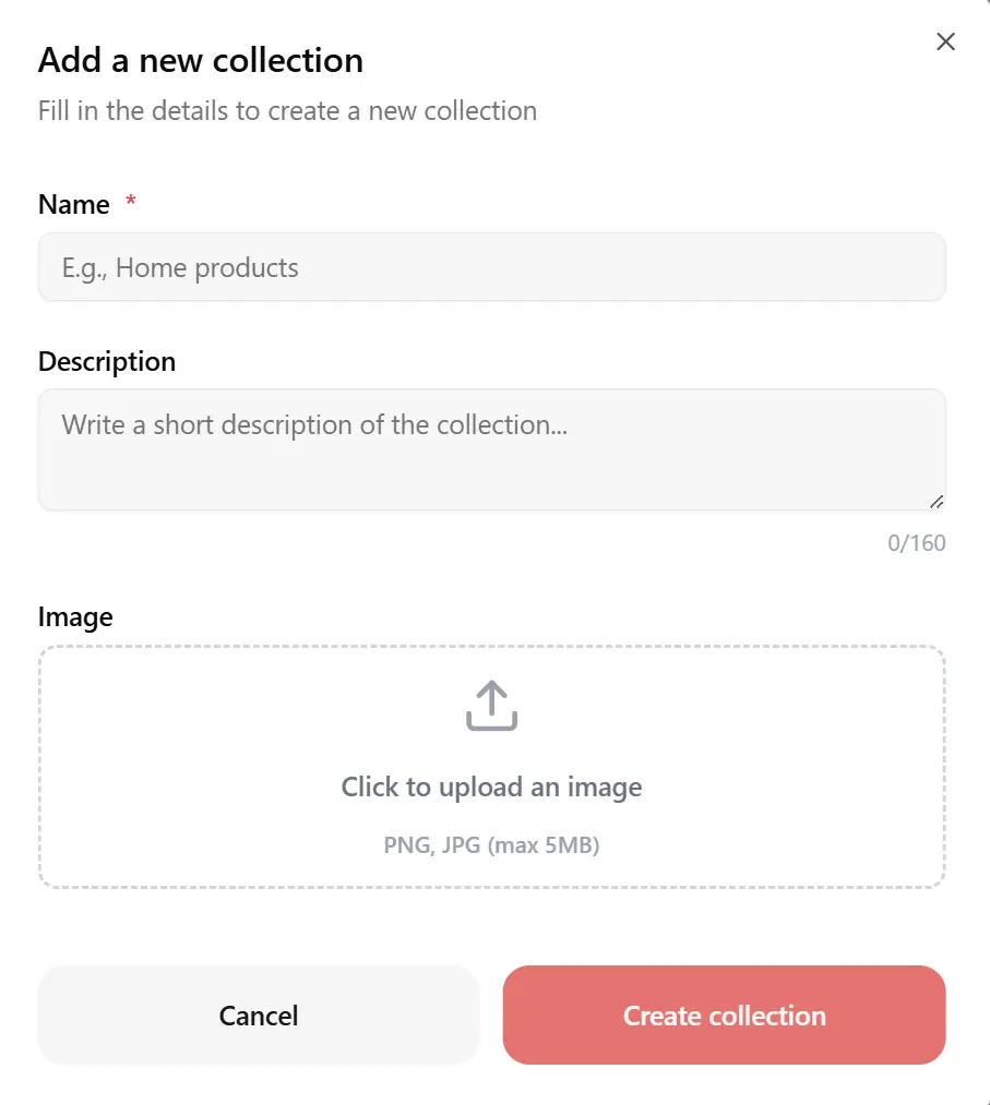 Add Collection Modal