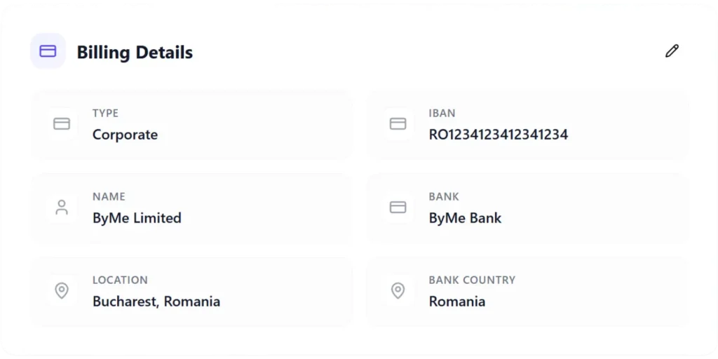 Banking Details