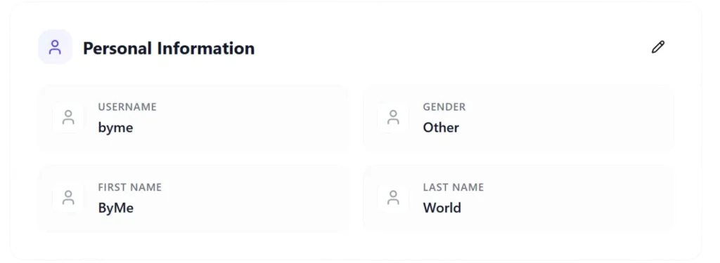 Personal Information