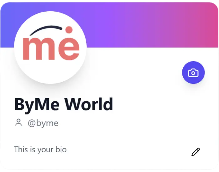 Profile photo + bio